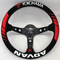 T And E ADVAN x VERTEX Racing 90mm Deep 330mm Steering Suede (150