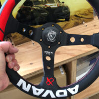 T And E ADVAN x VERTEX Racing 90mm Deep 330mm Steering Suede (150