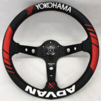 T And E ADVAN x VERTEX Racing 90mm Deep 330mm Steering Leather