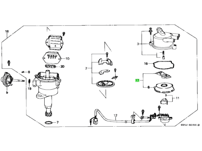 Honda OEM Rotor Arm Kit - Acty