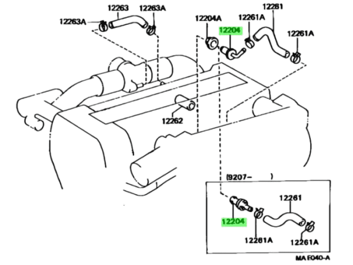 Toyota OEM Valve Sub-Assy Ventilation - 1JZGTE