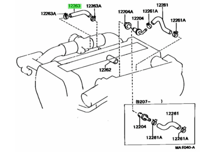 Toyota OEM Hose, Ventilation - 1JZGTE (12263)