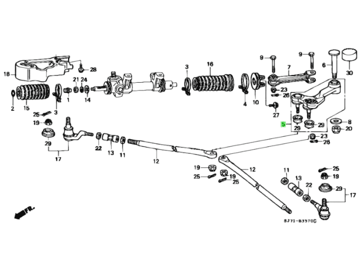 Honda OEM Steering Center Arm - Acty HA1 HA2 HA3 HA4