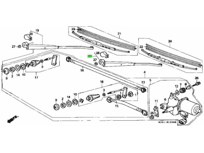 Honda OEM Wiper Arm - Acty (76610)