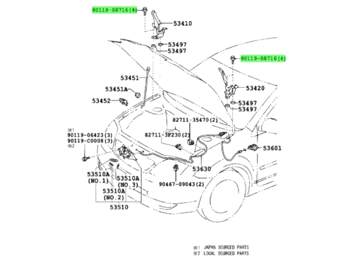 Toyota OEM Bolt (90119)