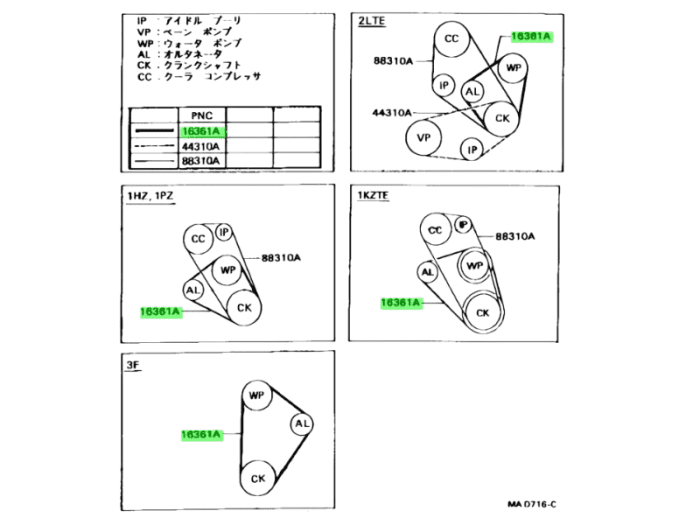 Toyota OEM V-Belt - (For Fan And Alternator)