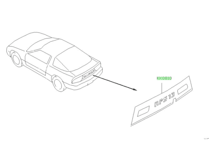 Nissan OEM Finisher Backdoor - RPS13 180SX Type-X