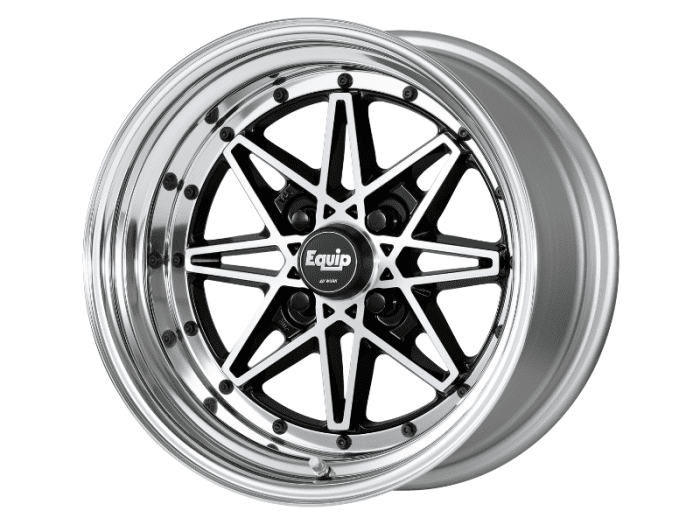 WORK EQUIP 03 14x7 -3 4x100 Black Cut Clear (BP)