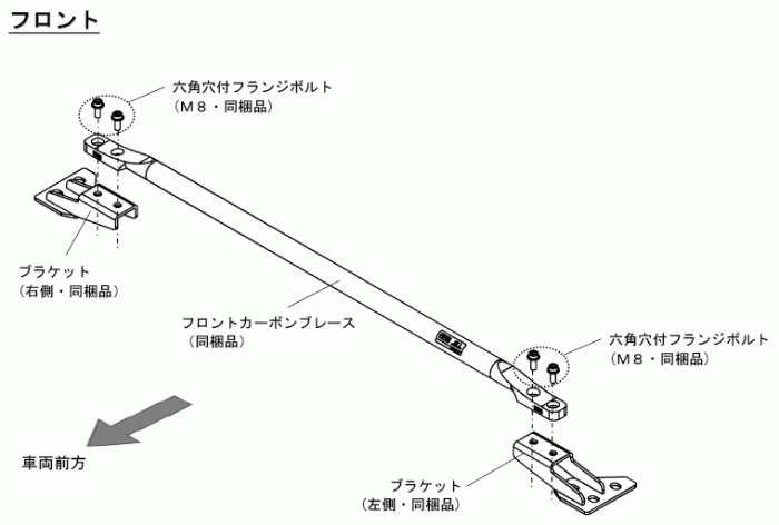 HKS CARBON BRACE Fairlady Z RZ34 83001-AN001 - Image 5