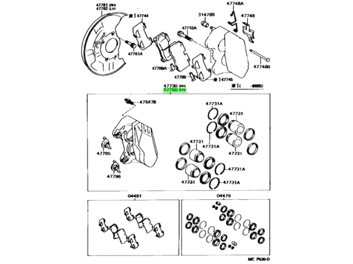 Toyota OEM Cylinder Assy, Front Disc Brake, LH - JZA80 Supra RZ