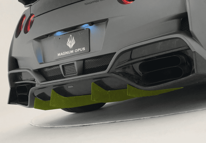 Varis Rear Bumper Ver 2 Optional Vertical Fins - R35 GTR - Image 4