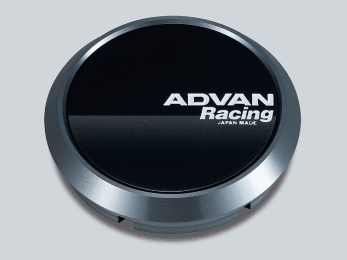 Yokohama Advan Racing Flat Optional Center Cap 73mm - Gloss Black & Hyper Black Ring