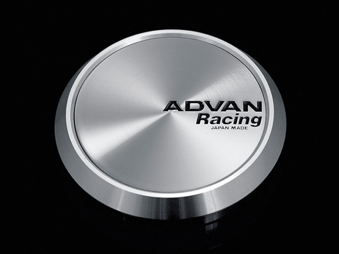 Yokohama Advan Racing Flat Optional Center Cap 73mm - Platinum Silver + Black Letters (PS)