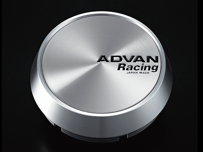 Yokohama Advan Racing Medium Optional Center Cap 63mm - Platinum Silver + Black Letters (PS)