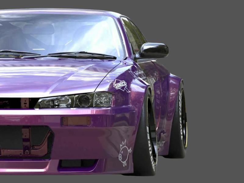 TRA Kyoto Pandem V3 Full Aero Kit FRP - Silvia S14 Kouki - Image 4